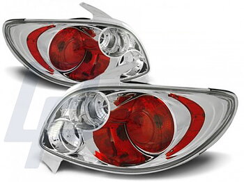 TAILLIGHTS PEUGEOT 206 10.98- CHROME