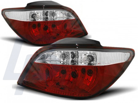 TAILLIGHTS PEUGEOT 307 04.01-07 RED WHITE
