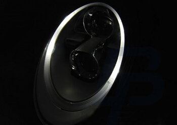 HEADLIGHTS PORSCHE 911 (997) 04-09 BLACK TUBE LIGHT HID XENON