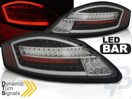LED TAILLIGHTS PORSCHE BOXSTER / CAYMAN 987 05-08 BLACK SEQ LED