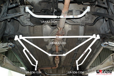 HONDA ACCORD 90-93 ULTRARACING 2X 3-POINT SIDE FLOOR BARS