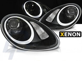 HEADLIGHTS PORSCHE BOXSTER / CAYMAN 987 05-08 HID BLACK