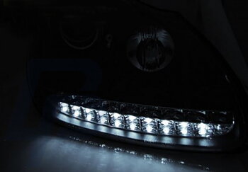 HEADLIGHTS PORSCHE CAYENNE 02-06 DAYLIGHT BLACK HID XENON