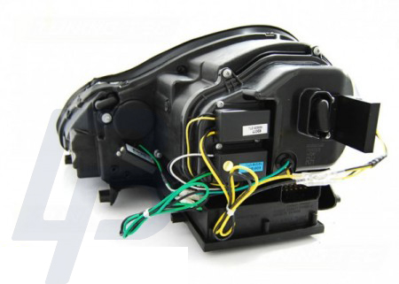 HEADLIGHTS PORSCHE CAYENNE 02-06 DAYLIGHT BLACK HID XENON - 4