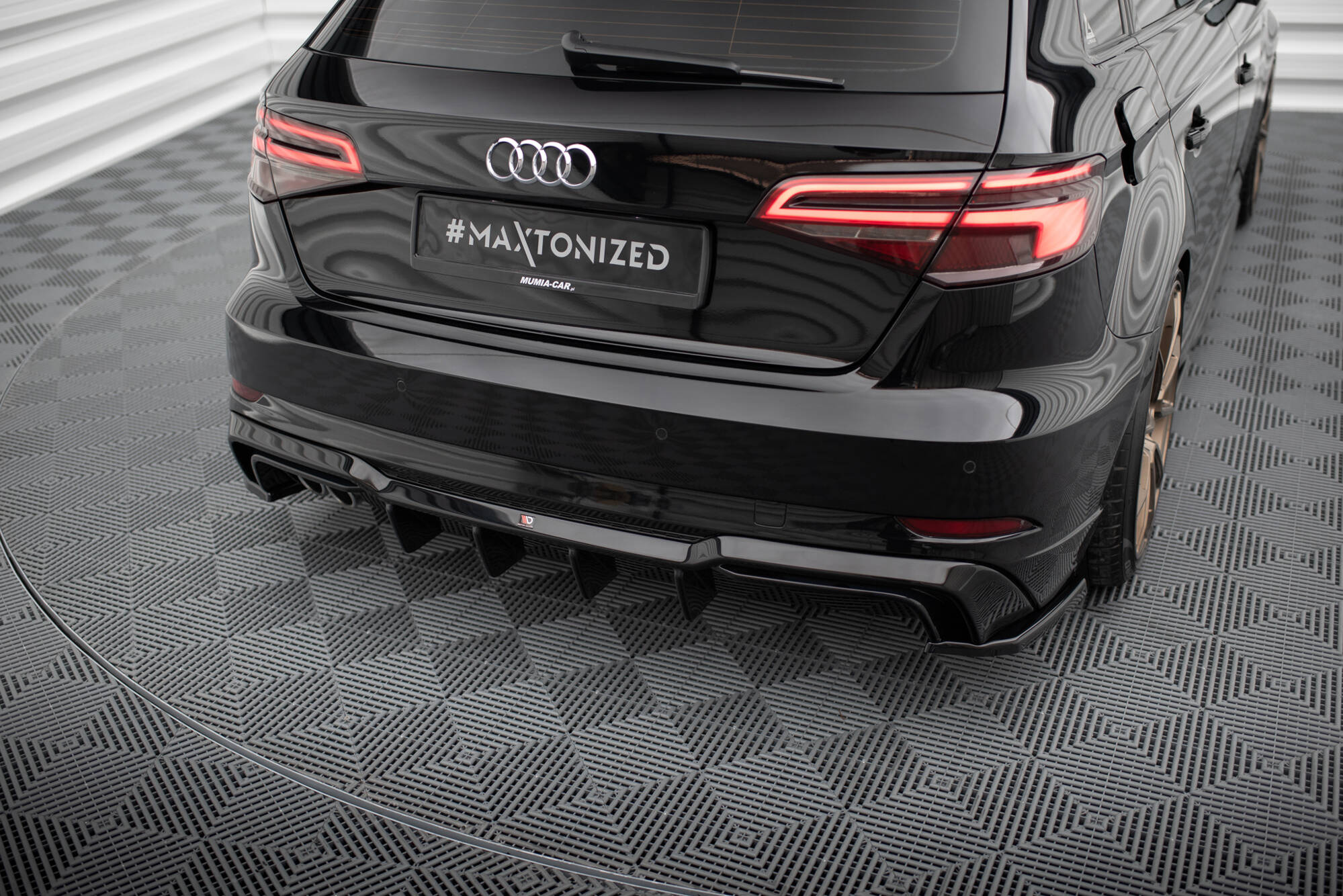 Rear Valance Audi A3 S-Line Sportback 8V Facelift (Version with dual exhausts on one side) - 3