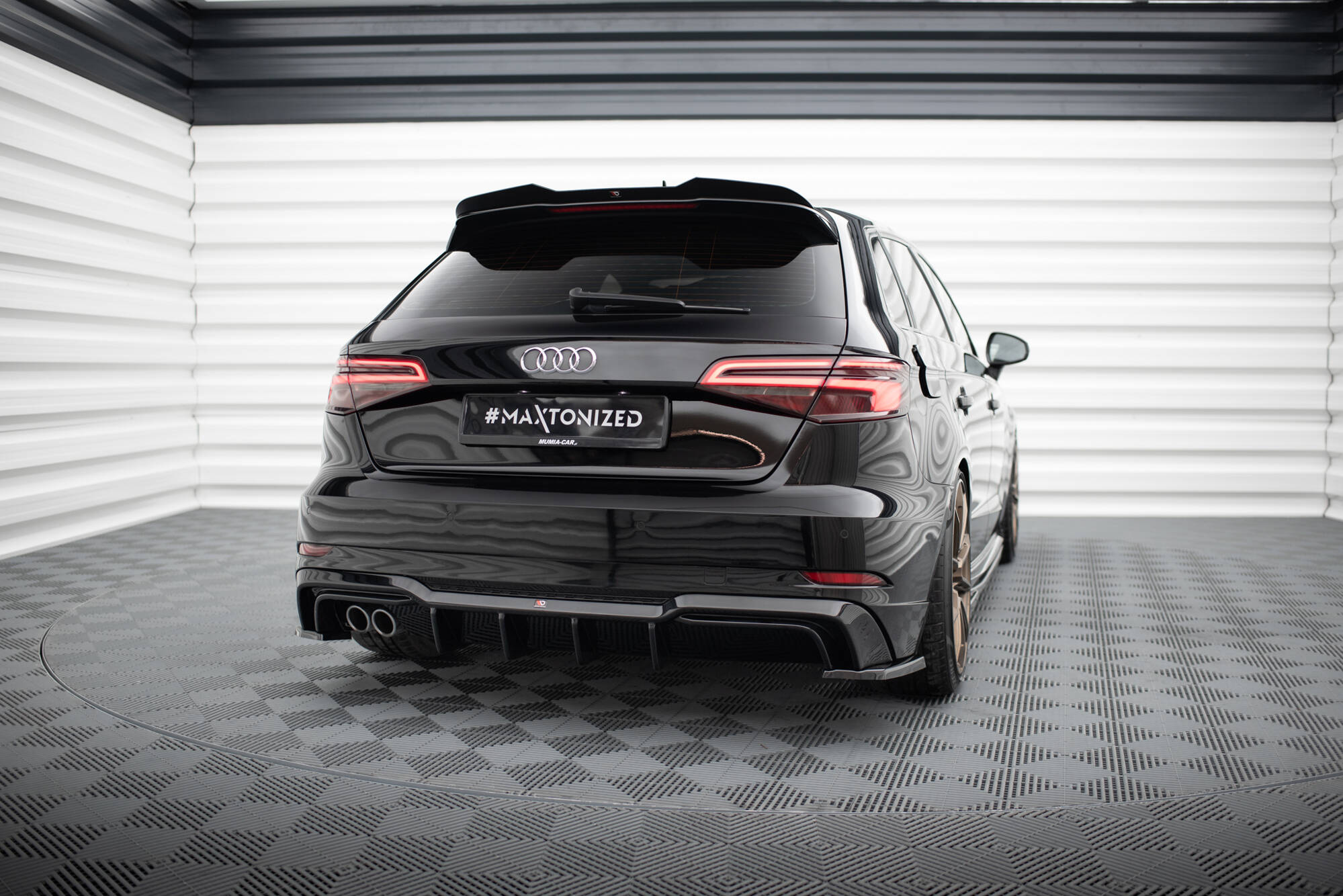 Rear Valance Audi A3 S-Line Sportback 8V Facelift (Version with dual exhausts on one side) - 2