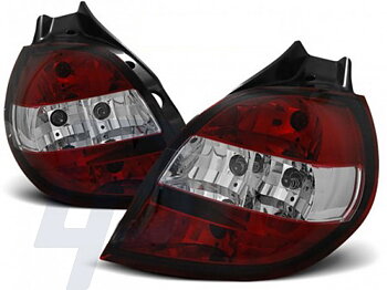 TAILLIGHTS RENAULT CLIO 3 09.05-04.09 RED WHITE