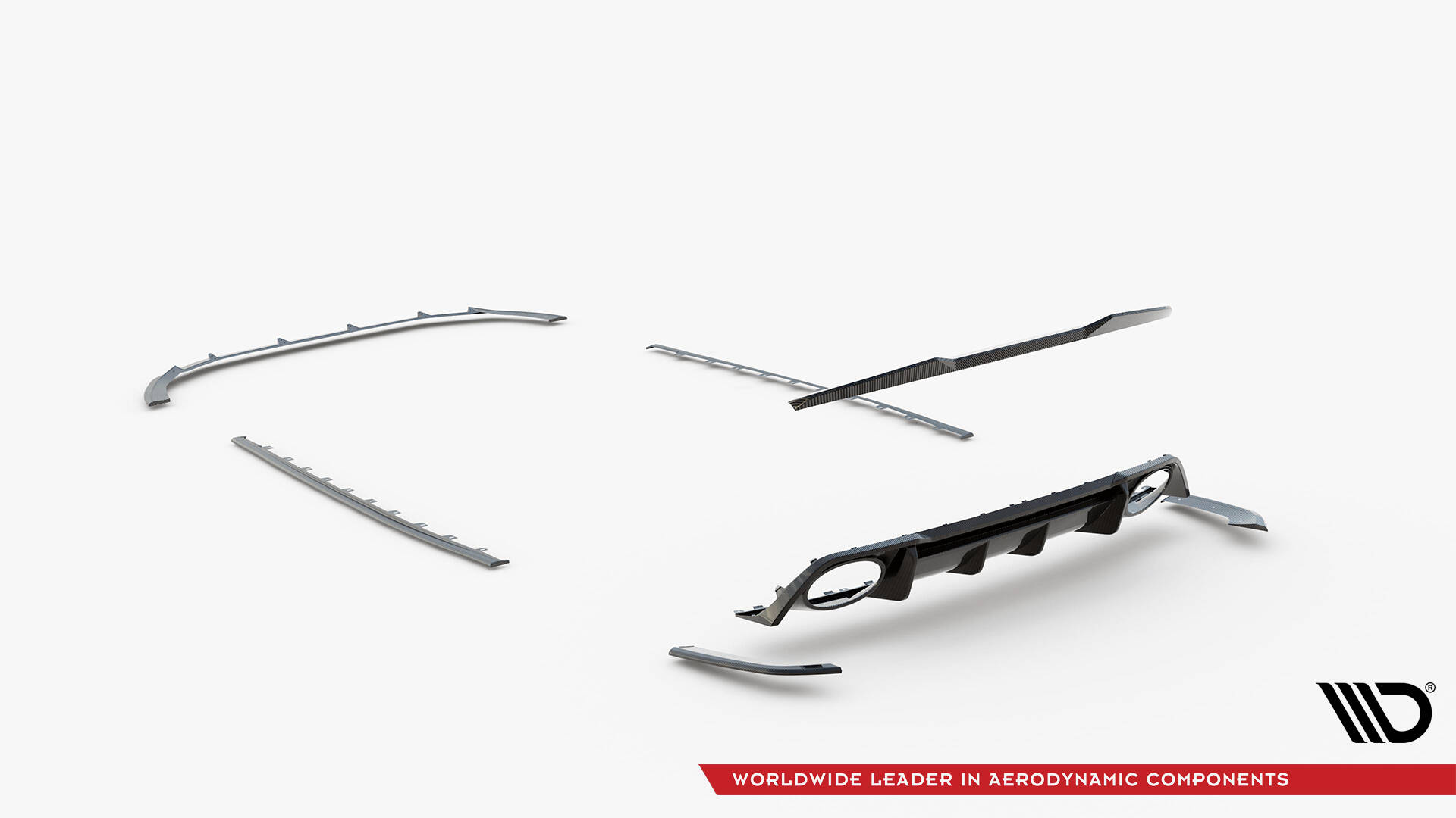 SET OD PREPREG CARBON SPLITTERS SUITABLE FOR AUDI RS3 8Y SEDAN – MAXTON DESIGN