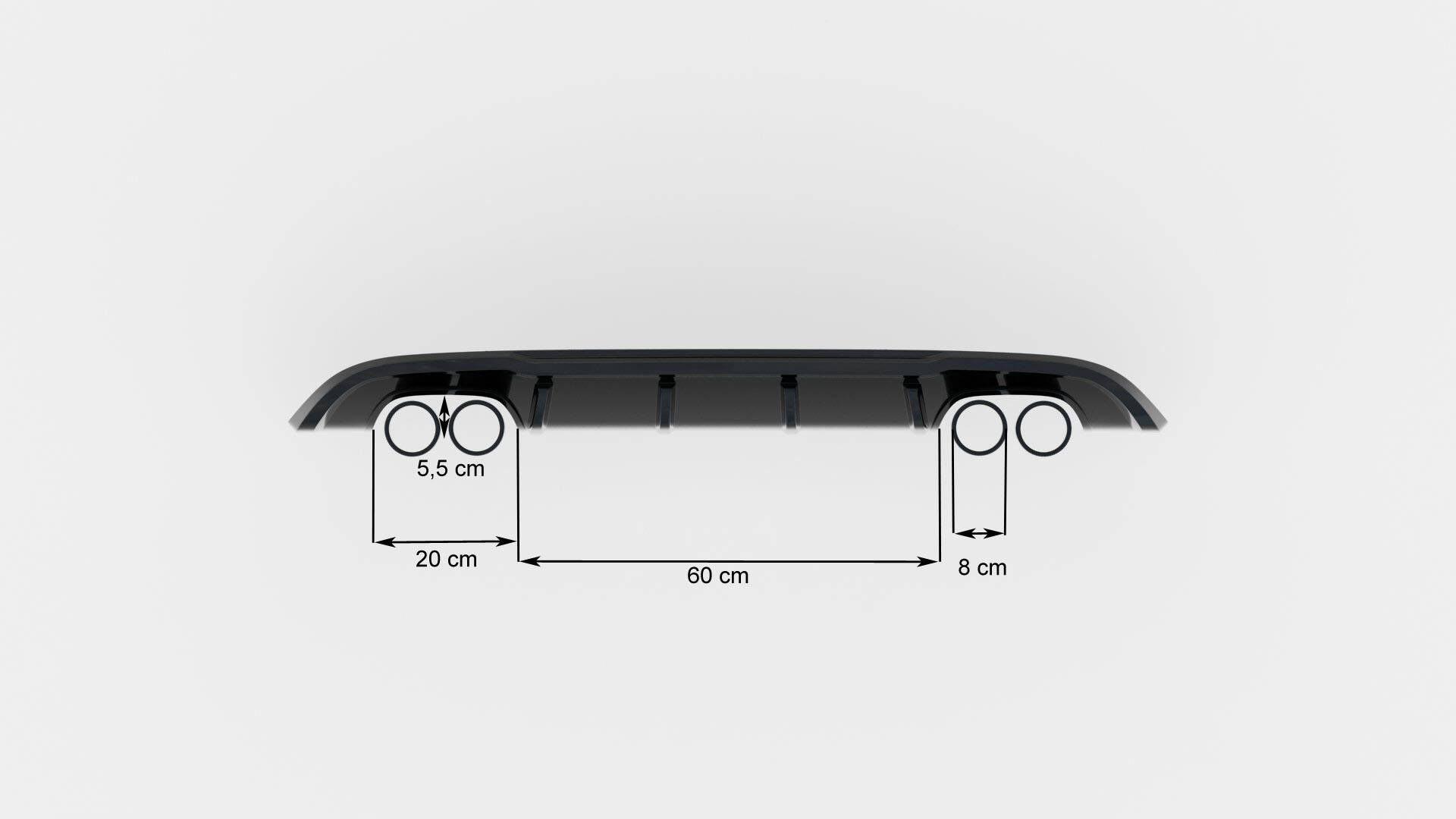 Rear Valance VW Golf VI With 2 Exhaust HOLE - 4