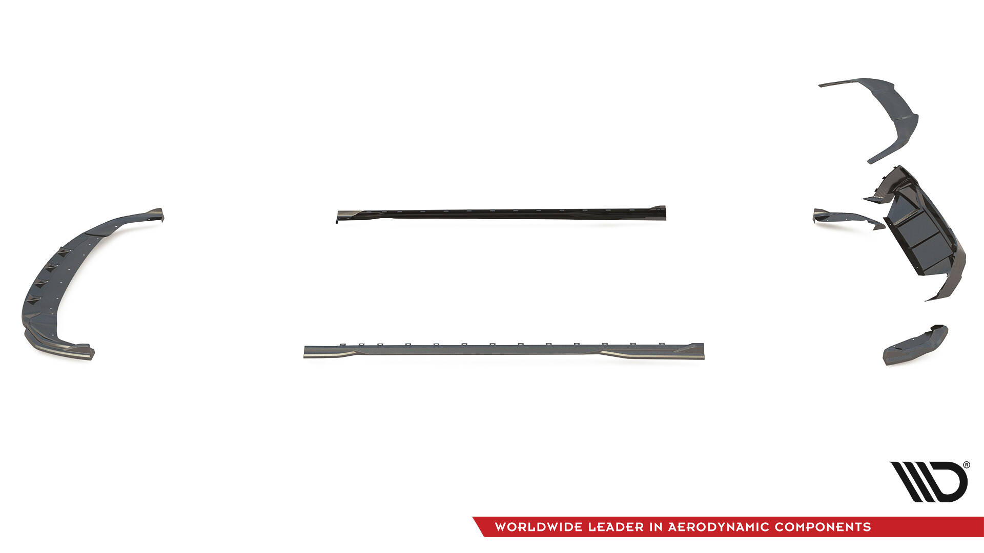 SET OF PREPREG CARBON FIBER SPLITTERS SUITABLE FOR BMW 1 F40 M-PACK / M135I – MAXTON DESIGN - 9