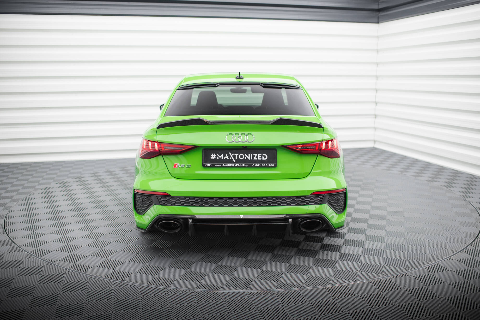 PREPREG CARBON FIBER REAR DIFFUSER SUITABLE FOR AUDI RS3 8Y – MAXTON DESIGN