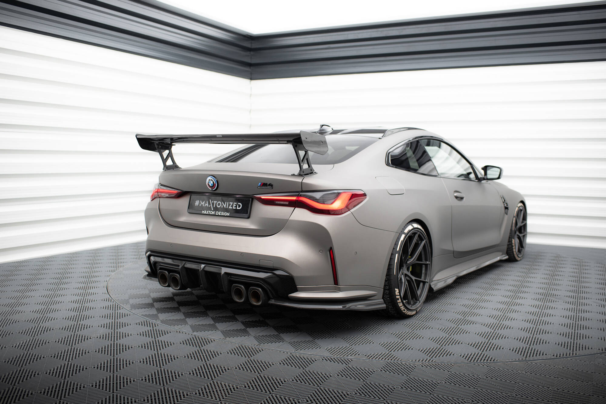 CARBON SPOILER WITH EXTERNAL BRACKETS UPRIGHTS SUITABLE FOR BMW M4 G82 / G82 FACELIFT / M440I / 4 M-PACK G22 / G22 FACELIFT – MAXTON DESIGN - 4
