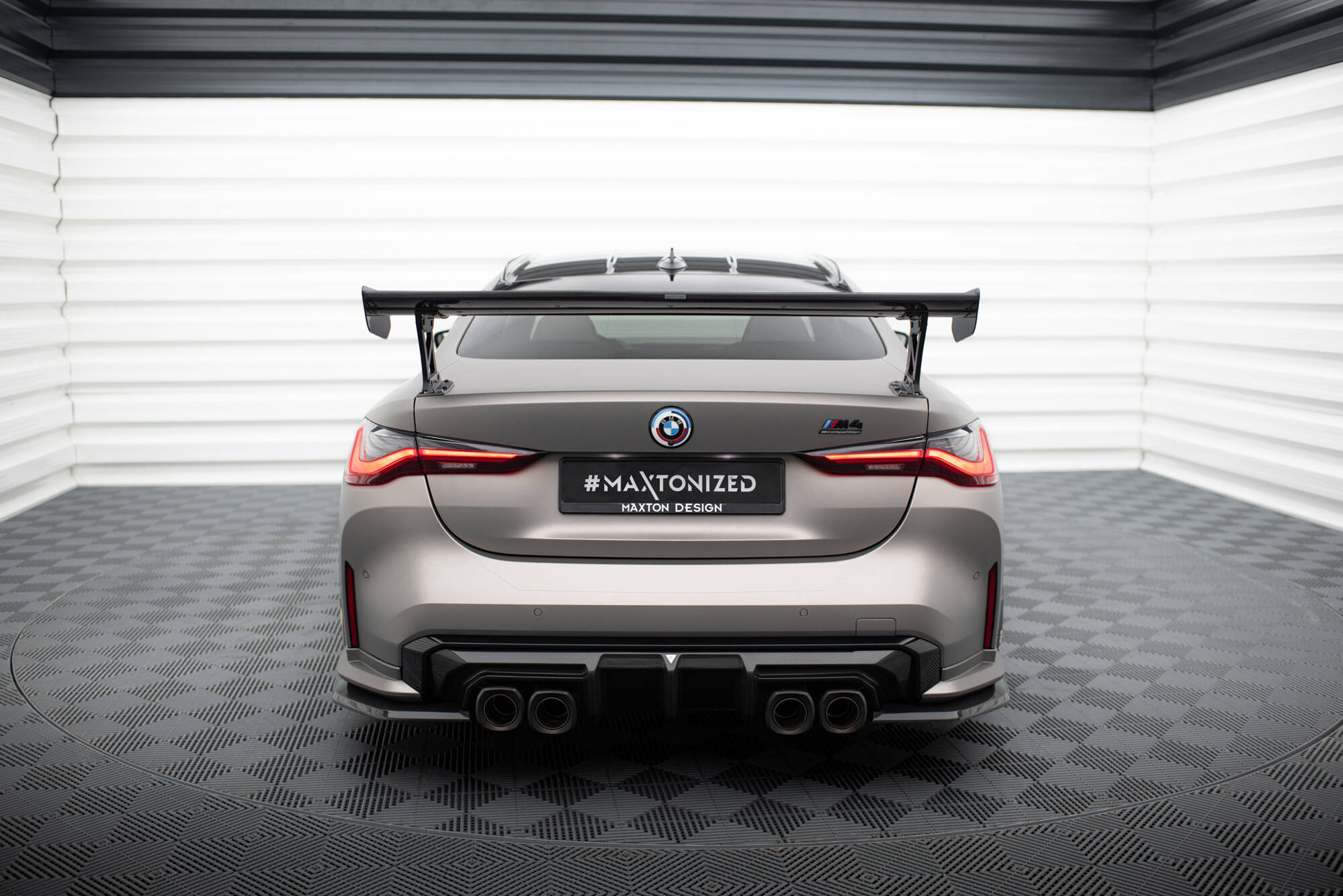 CARBON SPOILER WITH EXTERNAL BRACKETS UPRIGHTS SUITABLE FOR BMW M4 G82 / G82 FACELIFT / M440I / 4 M-PACK G22 / G22 FACELIFT – MAXTON DESIGN