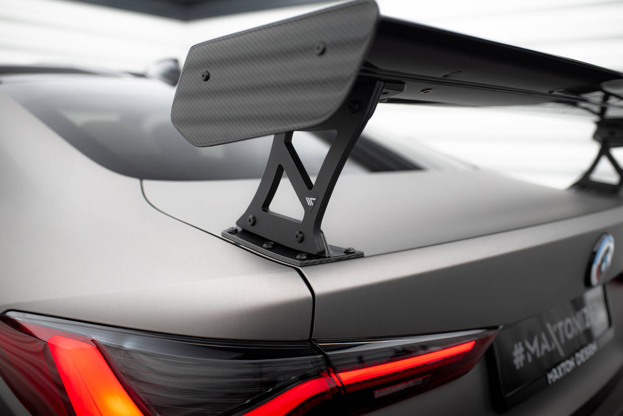 CARBON SPOILER WITH EXTERNAL BRACKETS UPRIGHTS SUITABLE FOR BMW M4 G82 / G82 FACELIFT / M440I / 4 M-PACK G22 / G22 FACELIFT – MAXTON DESIGN - 7