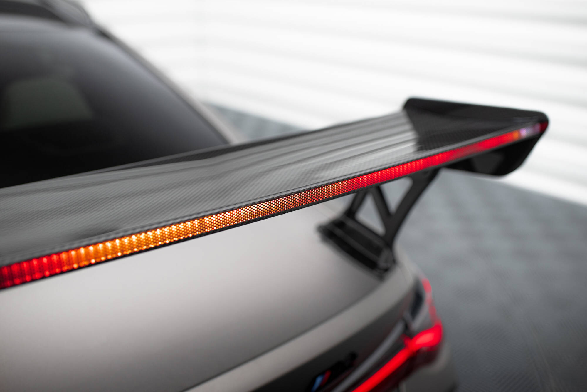 CARBON SPOILER WITH EXTERNAL BRACKETS UPRIGHTS + LED SUITABLE FOR BMW M4 G82 / G82 FACELIFT / M440I / 4 M-PACK G22 / G22 FACELIFT – MAXTON DESIGN - 13