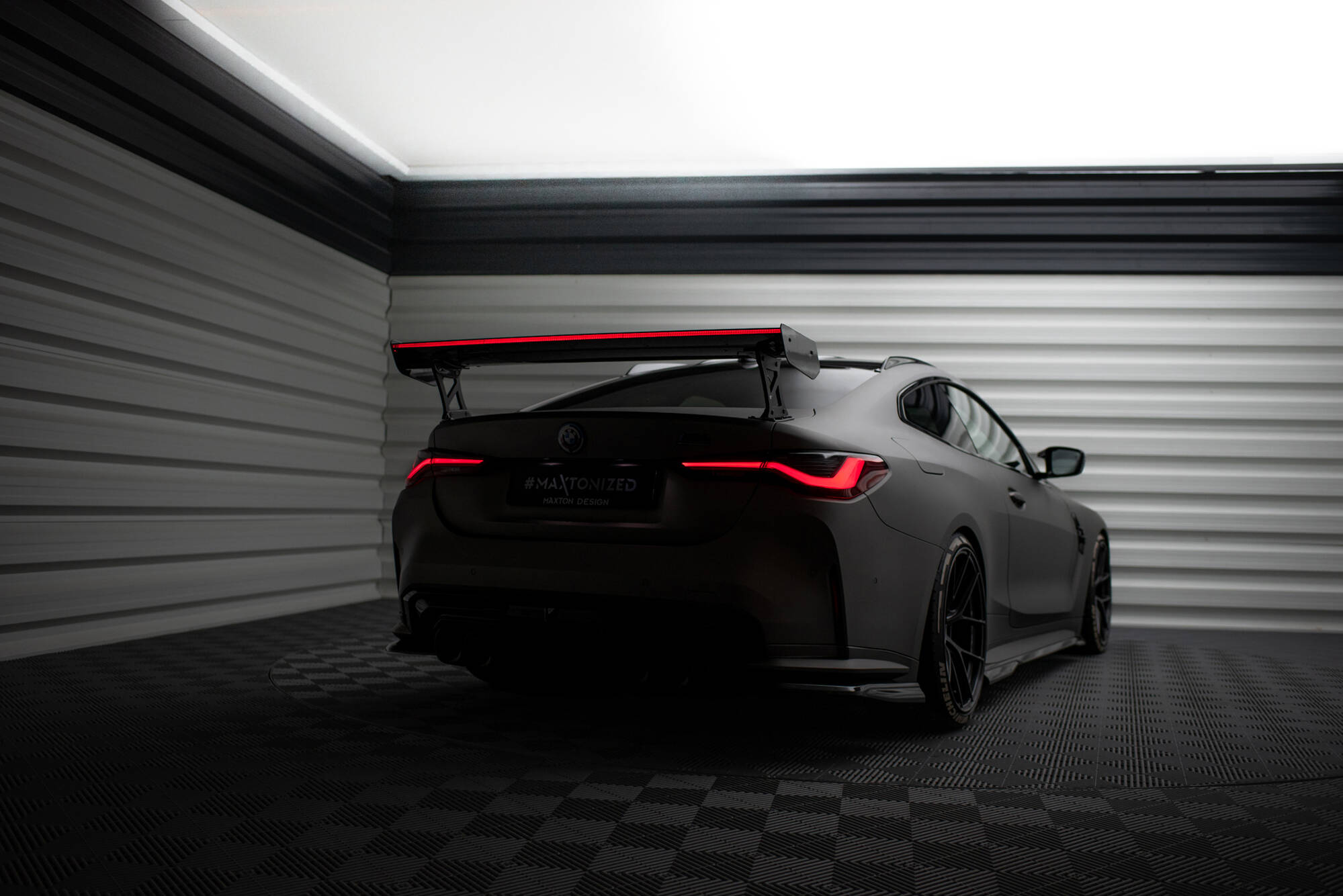 CARBON SPOILER WITH EXTERNAL BRACKETS UPRIGHTS + LED SUITABLE FOR BMW M4 G82 / G82 FACELIFT / M440I / 4 M-PACK G22 / G22 FACELIFT – MAXTON DESIGN - 5