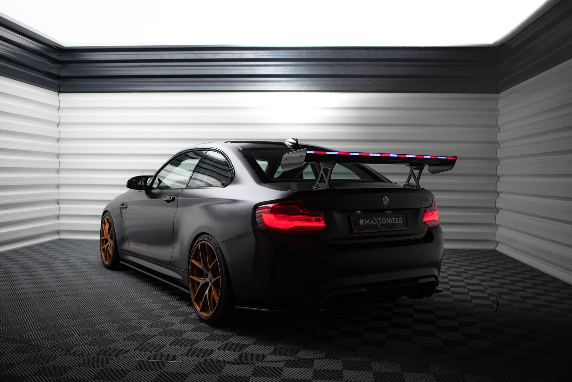CARBON SPOILER WITH INTERNAL BRACKETS UPRIGHTS + LED SUITABLE FOR BMW M2 F87 / 2 / 2 M-PACK F22 – MAXTON DESIGN - 21