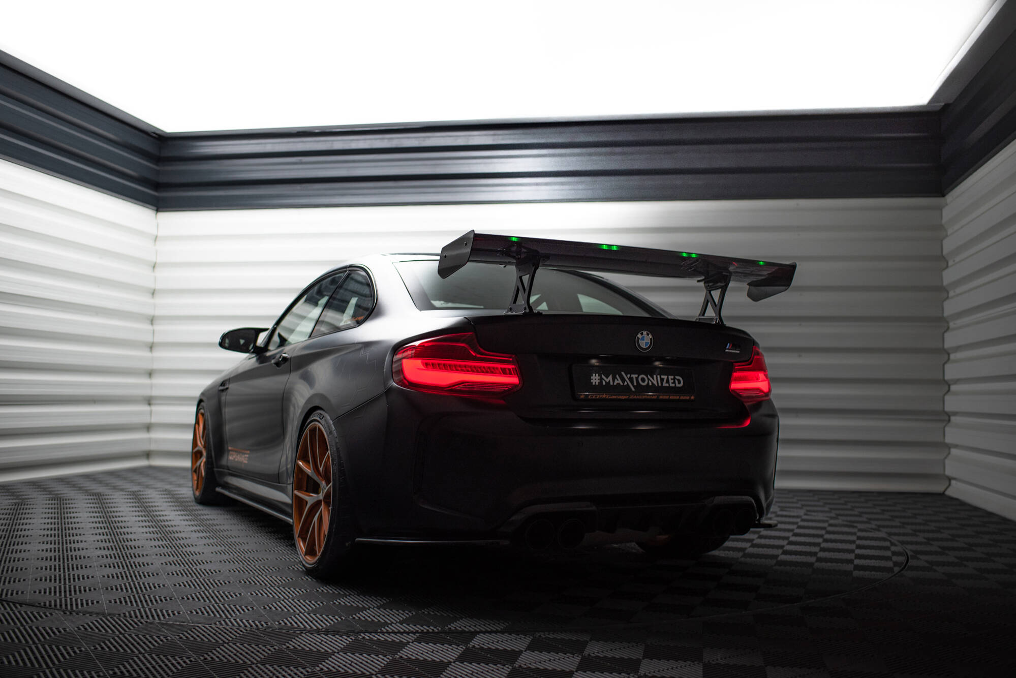 CARBON SPOILER WITH INTERNAL BRACKETS UPRIGHTS + LED SUITABLE FOR BMW M2 F87 / 2 / 2 M-PACK F22 – MAXTON DESIGN - 15