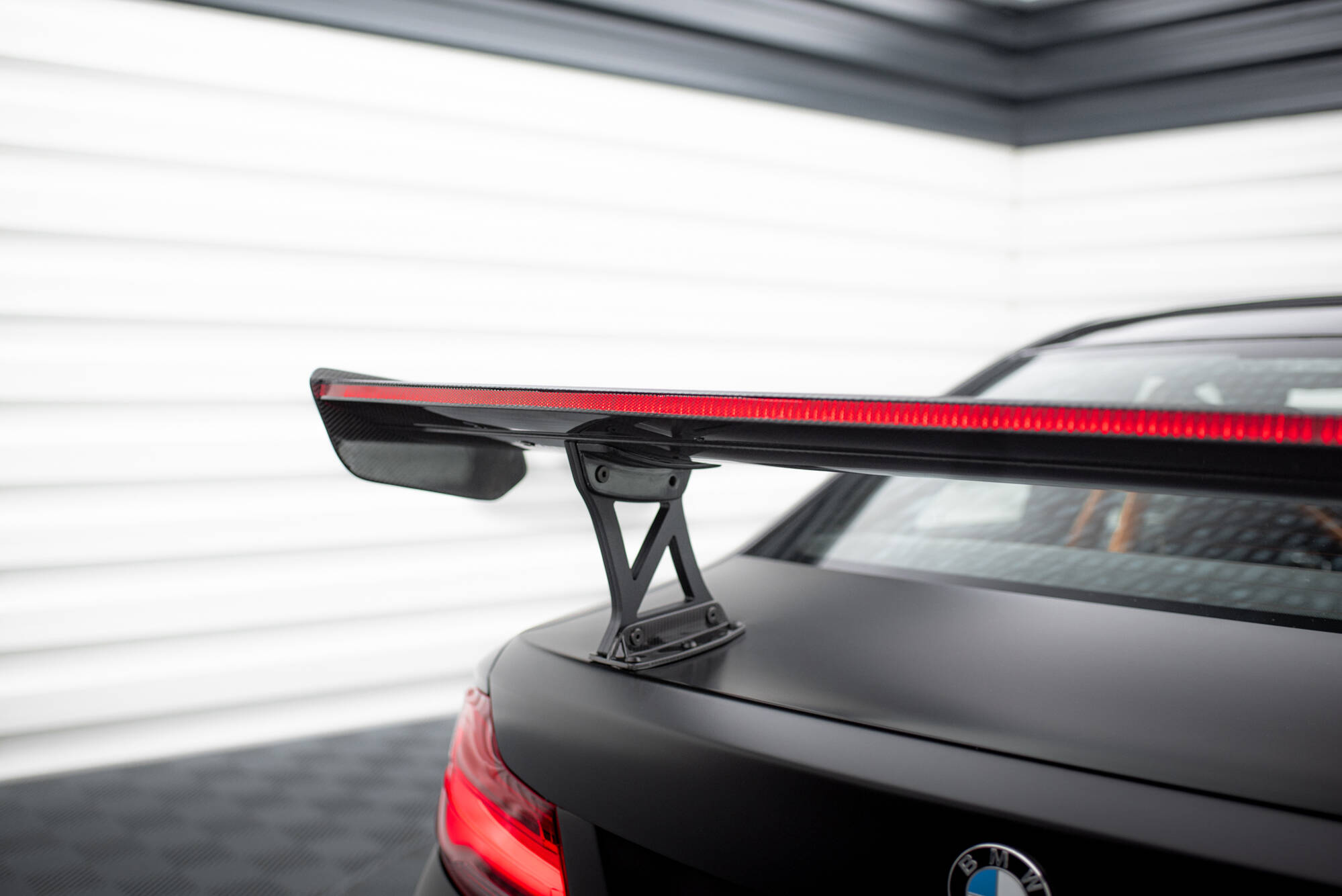 CARBON SPOILER WITH INTERNAL BRACKETS UPRIGHTS + LED SUITABLE FOR BMW M2 F87 / 2 / 2 M-PACK F22 – MAXTON DESIGN - 8