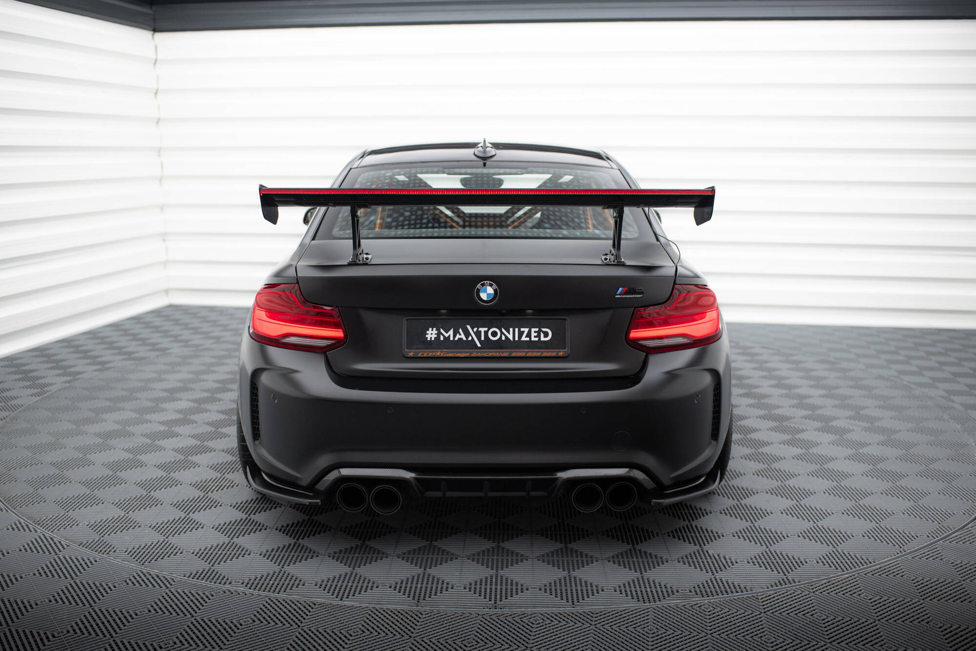 CARBON SPOILER WITH INTERNAL BRACKETS UPRIGHTS + LED SUITABLE FOR BMW M2 F87 / 2 / 2 M-PACK F22 – MAXTON DESIGN - 5