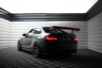 CARBON SPOILER WITH INTERNAL BRACKETS UPRIGHTS + LED SUITABLE FOR BMW M2 F87 / 2 / 2 M-PACK F22 – MAXTON DESIGN