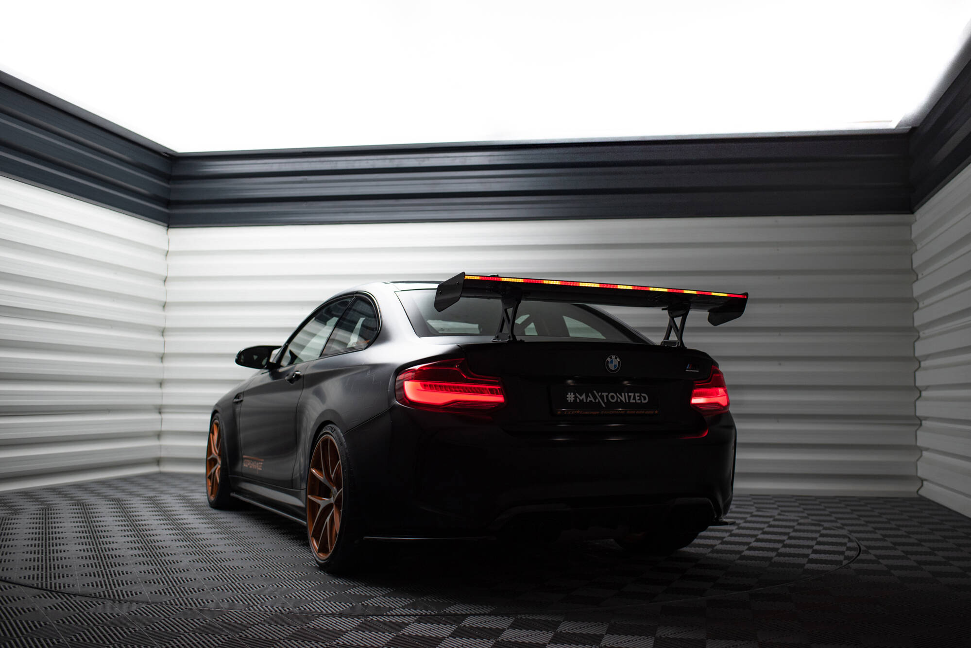 CARBON SPOILER WITH INTERNAL BRACKETS UPRIGHTS + LED SUITABLE FOR BMW M2 F87 / 2 / 2 M-PACK F22 – MAXTON DESIGN - 7