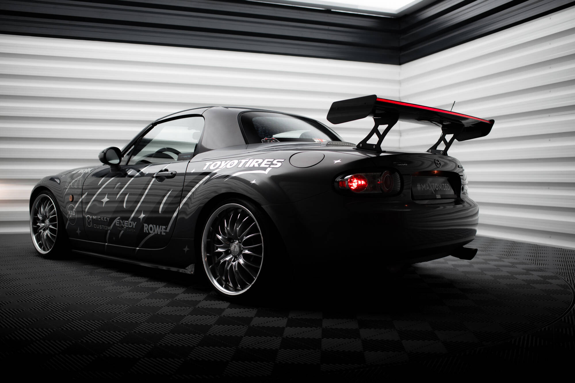 CARBON SPOILER + LED SUITABLE FOR MAZDA MX5 HARDTOP NC(MK3) – MAXTON DESIGN - 3
