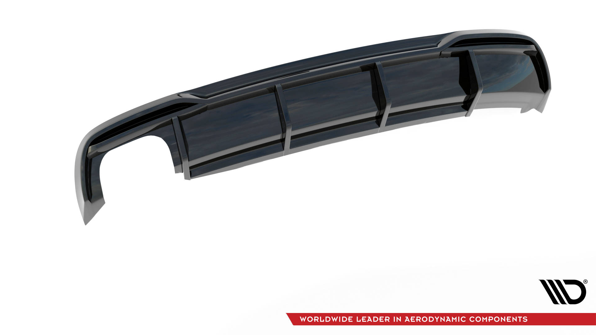 Rear Valance Audi A5 Coupe 8T Facelift (Version with dual exhausts on one side) - 8