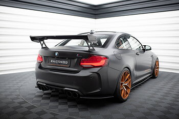 CARBON SPOILER WITH EXTERNAL BRACKETS UPRIGHTS SUITABLE FOR BMW M2 F87 / 2 / 2 M-PACK F22 – MAXTON DESIGN