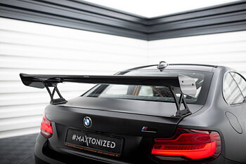 CARBON SPOILER WITH EXTERNAL BRACKETS UPRIGHTS SUITABLE FOR BMW M2 F87 / 2 / 2 M-PACK F22 – MAXTON DESIGN