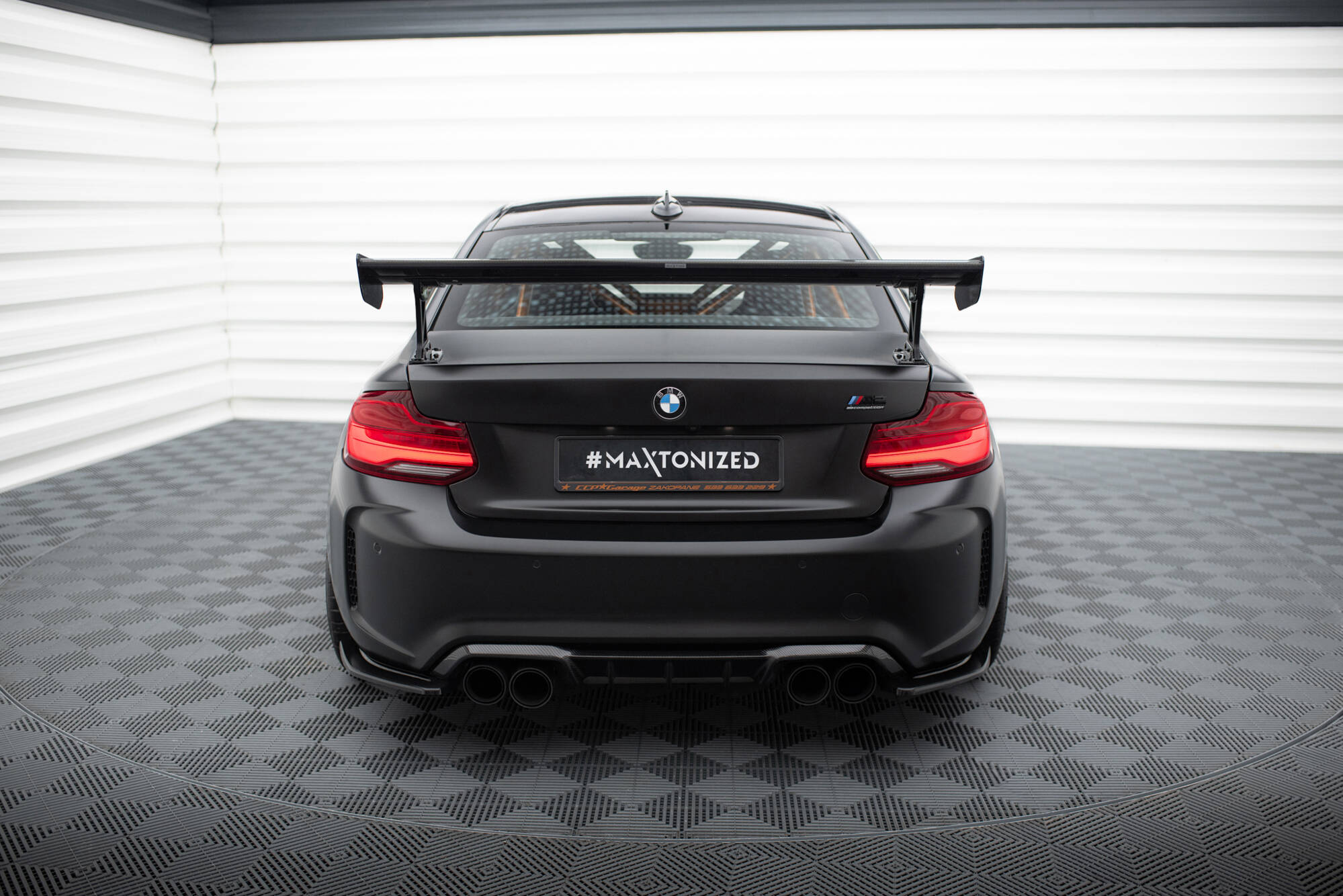 CARBON SPOILER WITH EXTERNAL BRACKETS UPRIGHTS SUITABLE FOR BMW M2 F87 / 2 / 2 M-PACK F22 – MAXTON DESIGN - 4