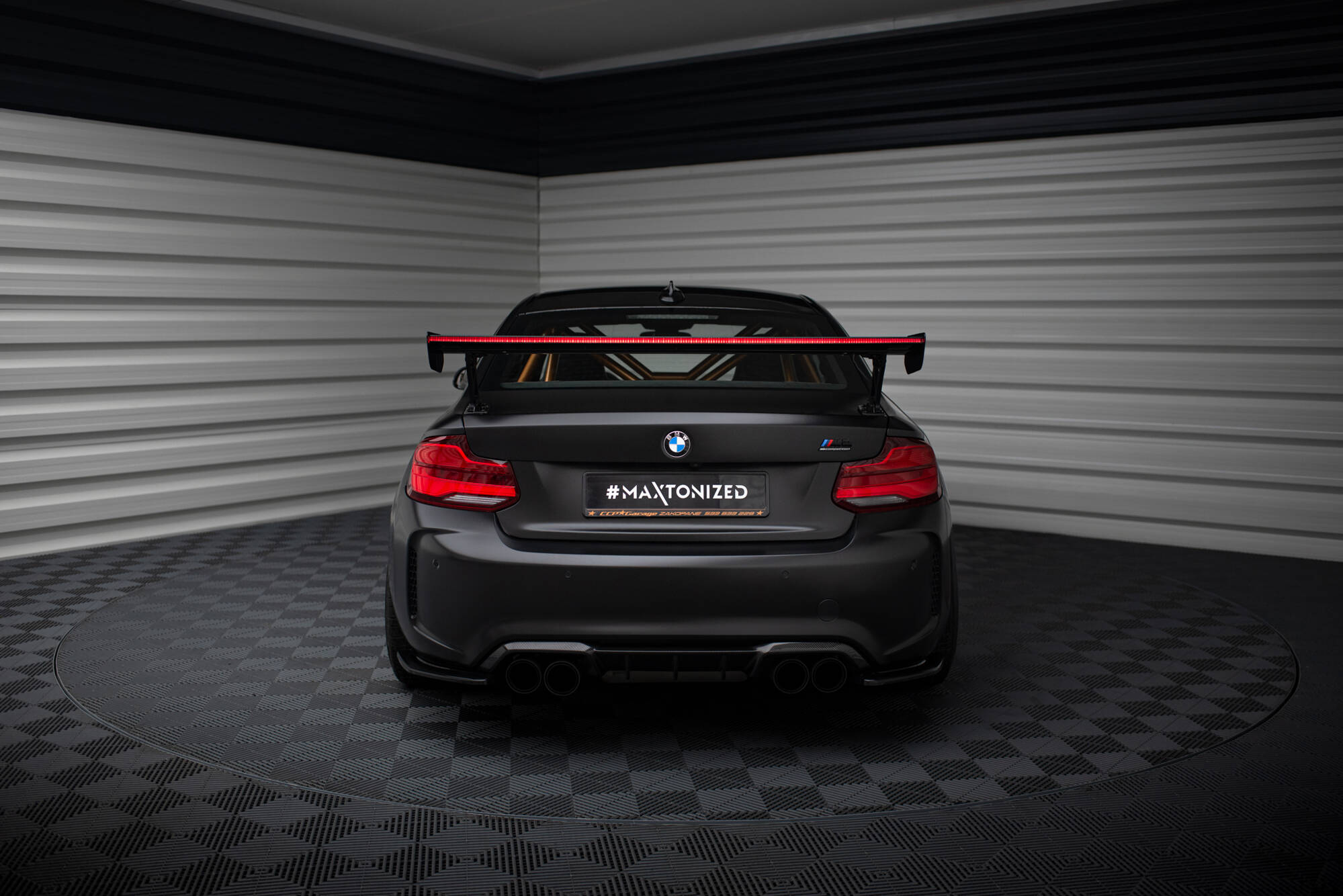 CARBON SPOILER WITH EXTERNAL BRACKETS UPRIGHTS + LED SUITABLE FOR BMW M2 F87 / 2 / 2 M-PACK F22 – MAXTON DESIGN - 11
