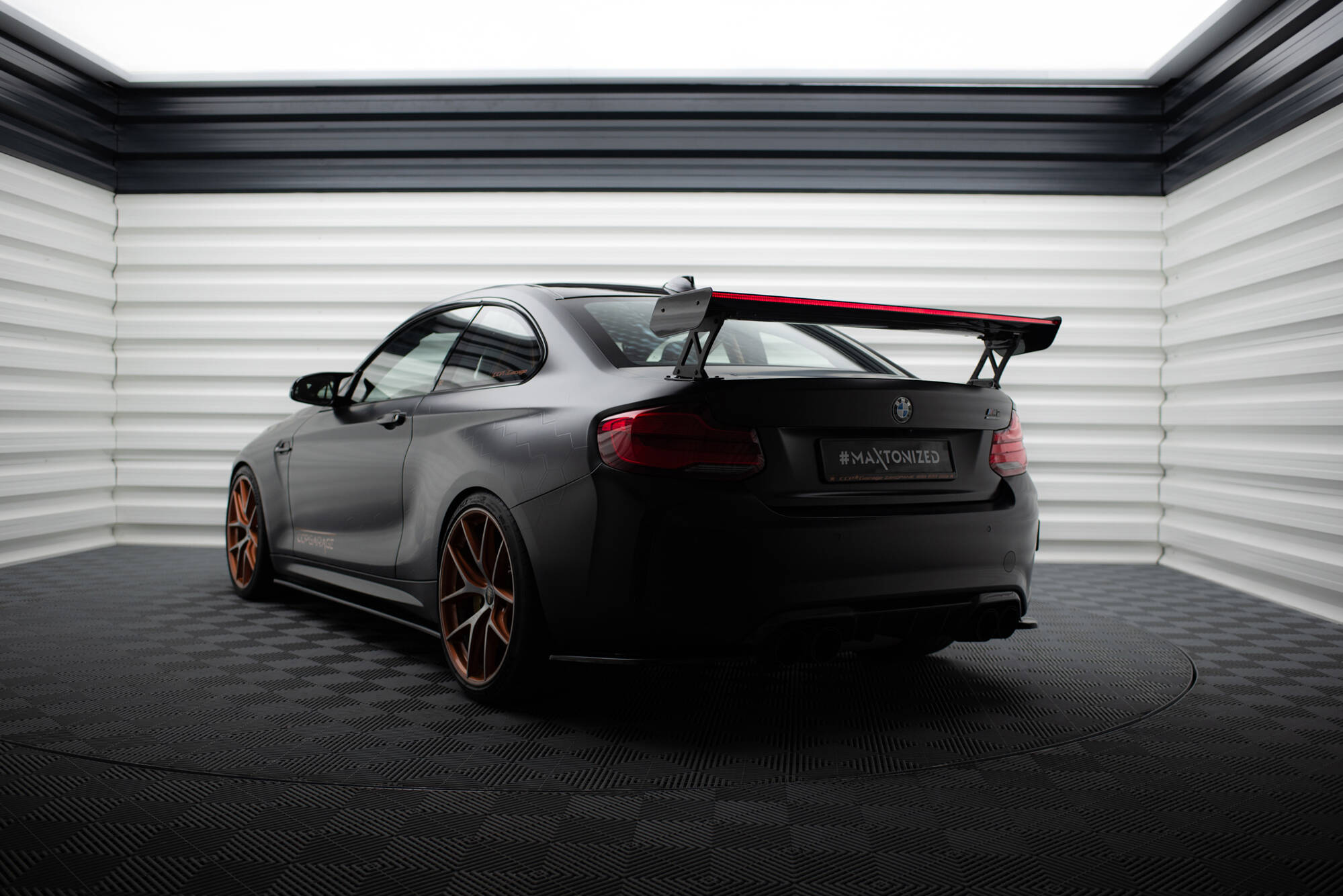 CARBON SPOILER WITH EXTERNAL BRACKETS UPRIGHTS + LED SUITABLE FOR BMW M2 F87 / 2 / 2 M-PACK F22 – MAXTON DESIGN - 10