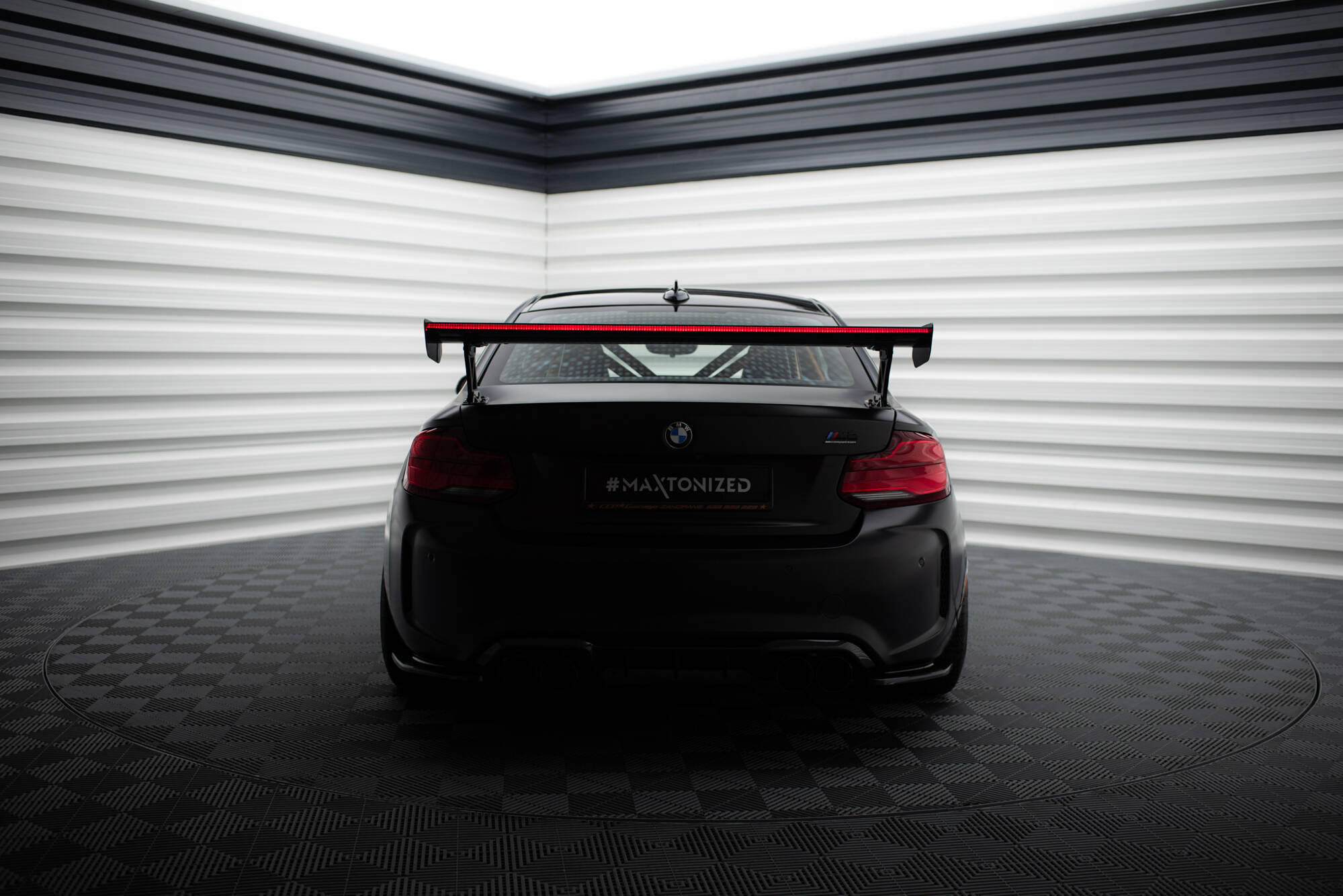 CARBON SPOILER WITH EXTERNAL BRACKETS UPRIGHTS + LED SUITABLE FOR BMW M2 F87 / 2 / 2 M-PACK F22 – MAXTON DESIGN - 9