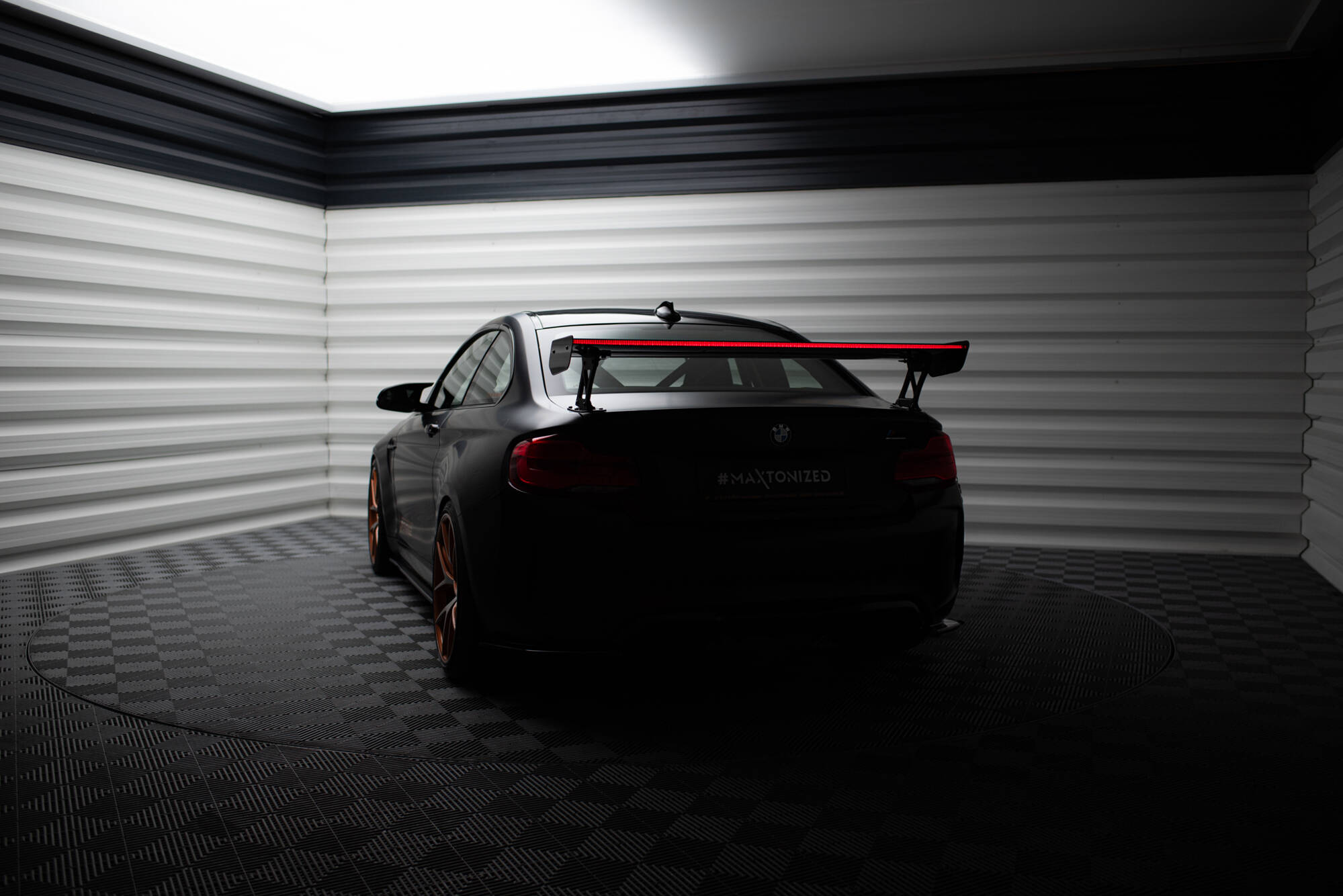 CARBON SPOILER WITH EXTERNAL BRACKETS UPRIGHTS + LED SUITABLE FOR BMW M2 F87 / 2 / 2 M-PACK F22 – MAXTON DESIGN - 23