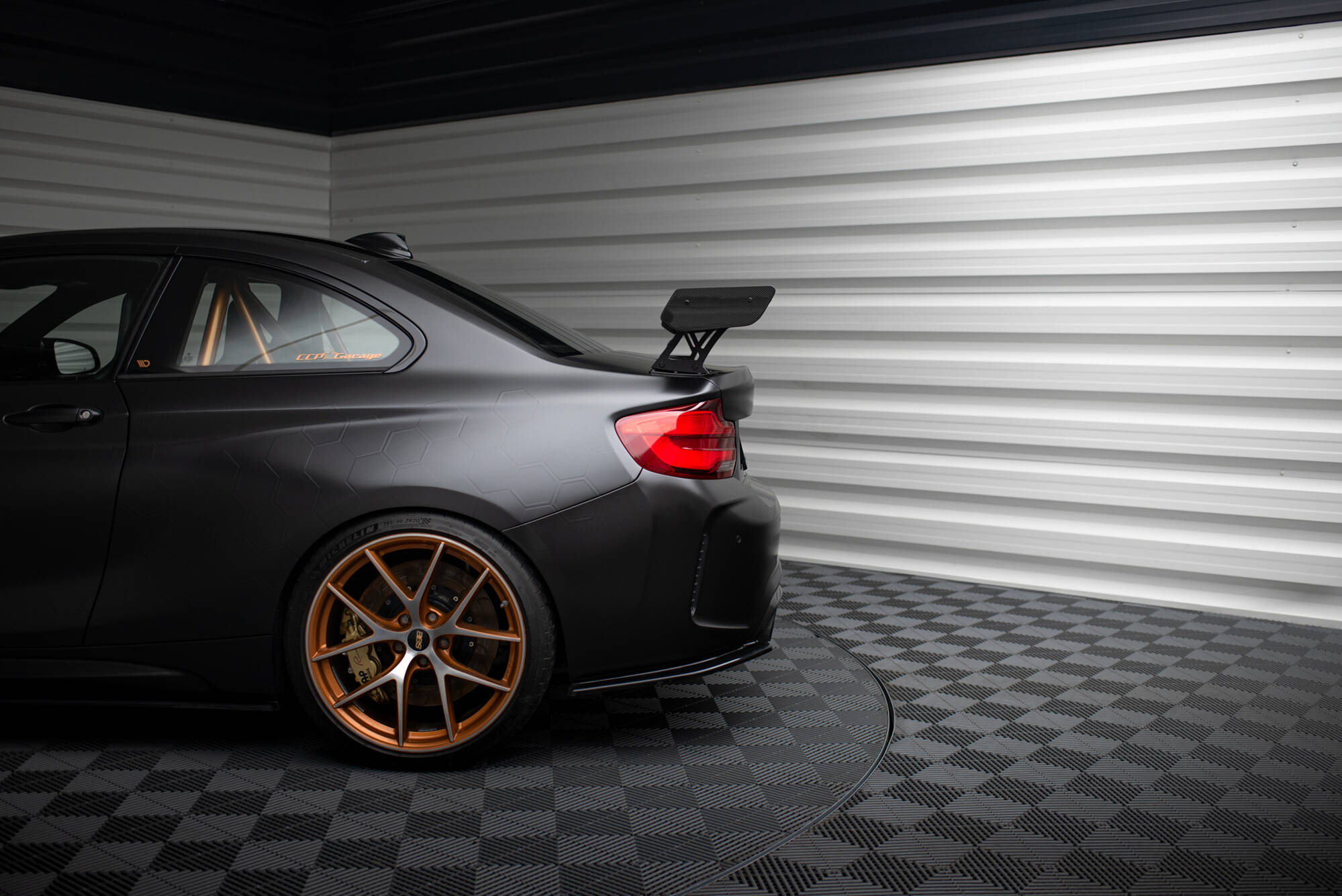 CARBON SPOILER WITH EXTERNAL BRACKETS UPRIGHTS + LED SUITABLE FOR BMW M2 F87 / 2 / 2 M-PACK F22 – MAXTON DESIGN - 17