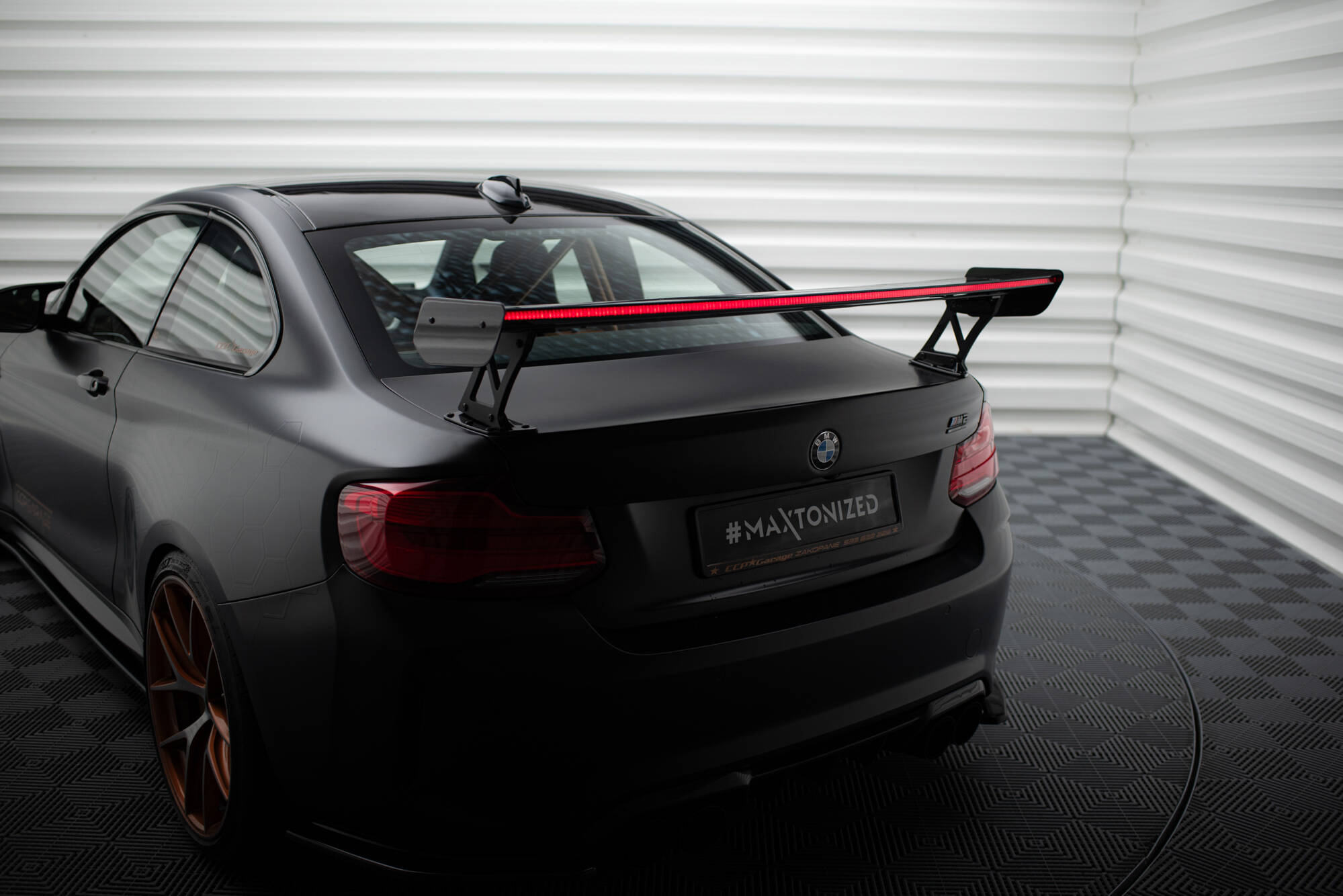CARBON SPOILER WITH EXTERNAL BRACKETS UPRIGHTS + LED SUITABLE FOR BMW M2 F87 / 2 / 2 M-PACK F22 – MAXTON DESIGN - 25