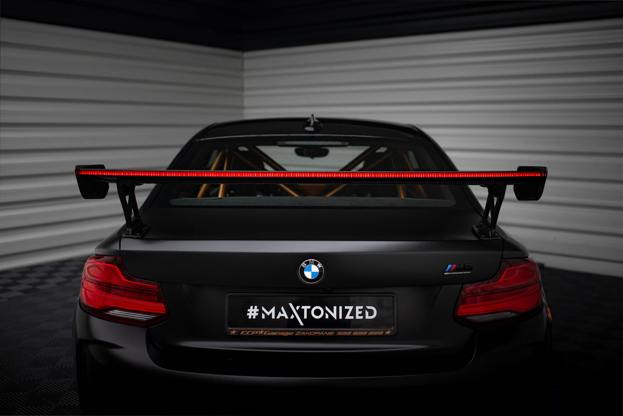 CARBON SPOILER WITH EXTERNAL BRACKETS UPRIGHTS + LED SUITABLE FOR BMW M2 F87 / 2 / 2 M-PACK F22 – MAXTON DESIGN - 21
