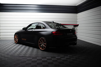 CARBON SPOILER WITH EXTERNAL BRACKETS UPRIGHTS + LED SUITABLE FOR BMW M2 F87 / 2 / 2 M-PACK F22 – MAXTON DESIGN