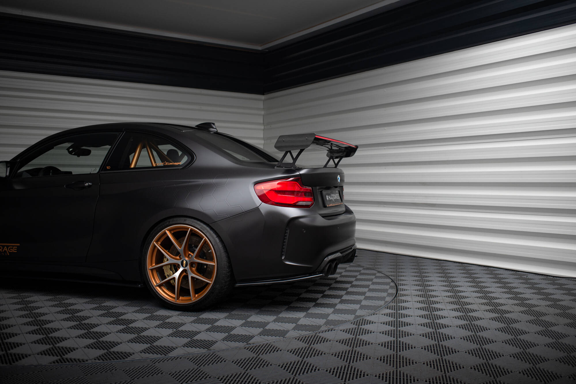 CARBON SPOILER WITH EXTERNAL BRACKETS UPRIGHTS + LED SUITABLE FOR BMW M2 F87 / 2 / 2 M-PACK F22 – MAXTON DESIGN - 20