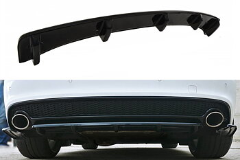 Central Rear Splitter (Vertical Bars) Audi A5 S-line 8T FL Coupe / Sportback (2011-2016)