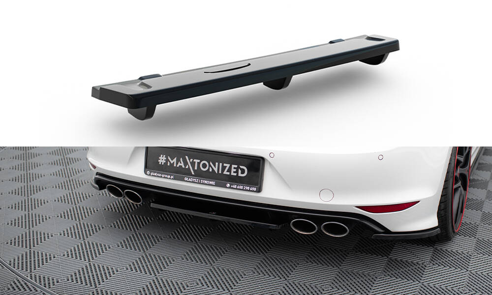 Central Rear Splitter (Vertical Bars) VW Golf R Mk7