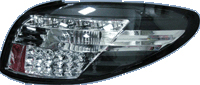 PEUGEOT 206 3/5D LED BAKLAMPOR SVARTA V1