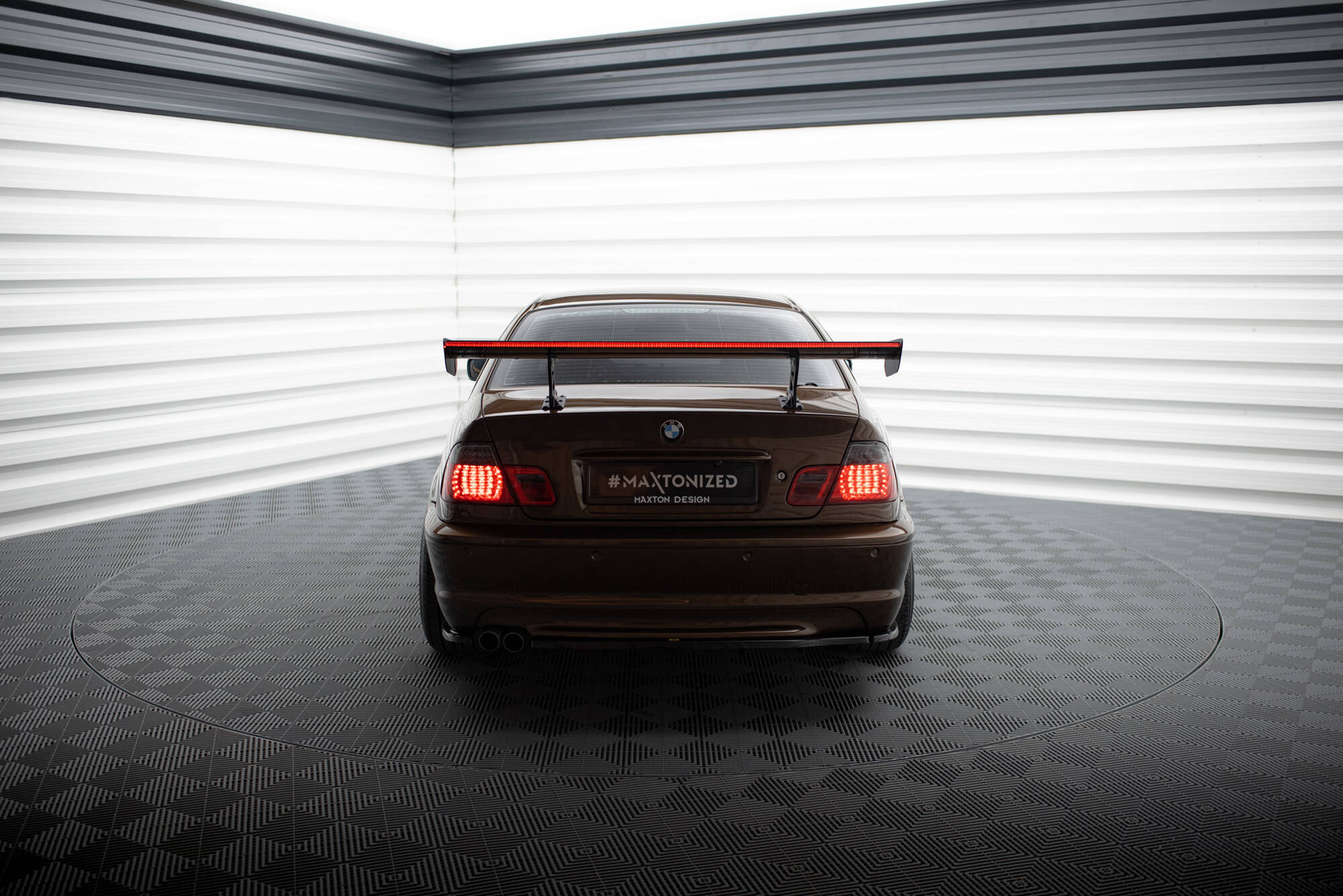 CARBON SPOILER WITH INTERNAL BRACKETS UPRIGHTS + LED SUITABLE FOR BMW 3 COUPE E46 – MAXTON DESIGN - 21