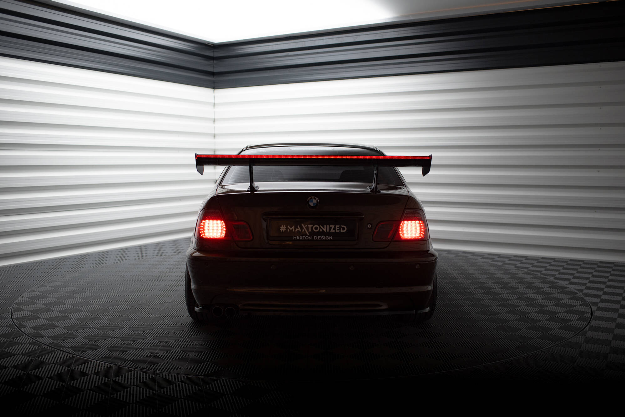 CARBON SPOILER WITH INTERNAL BRACKETS UPRIGHTS + LED SUITABLE FOR BMW 3 COUPE E46 – MAXTON DESIGN - 20