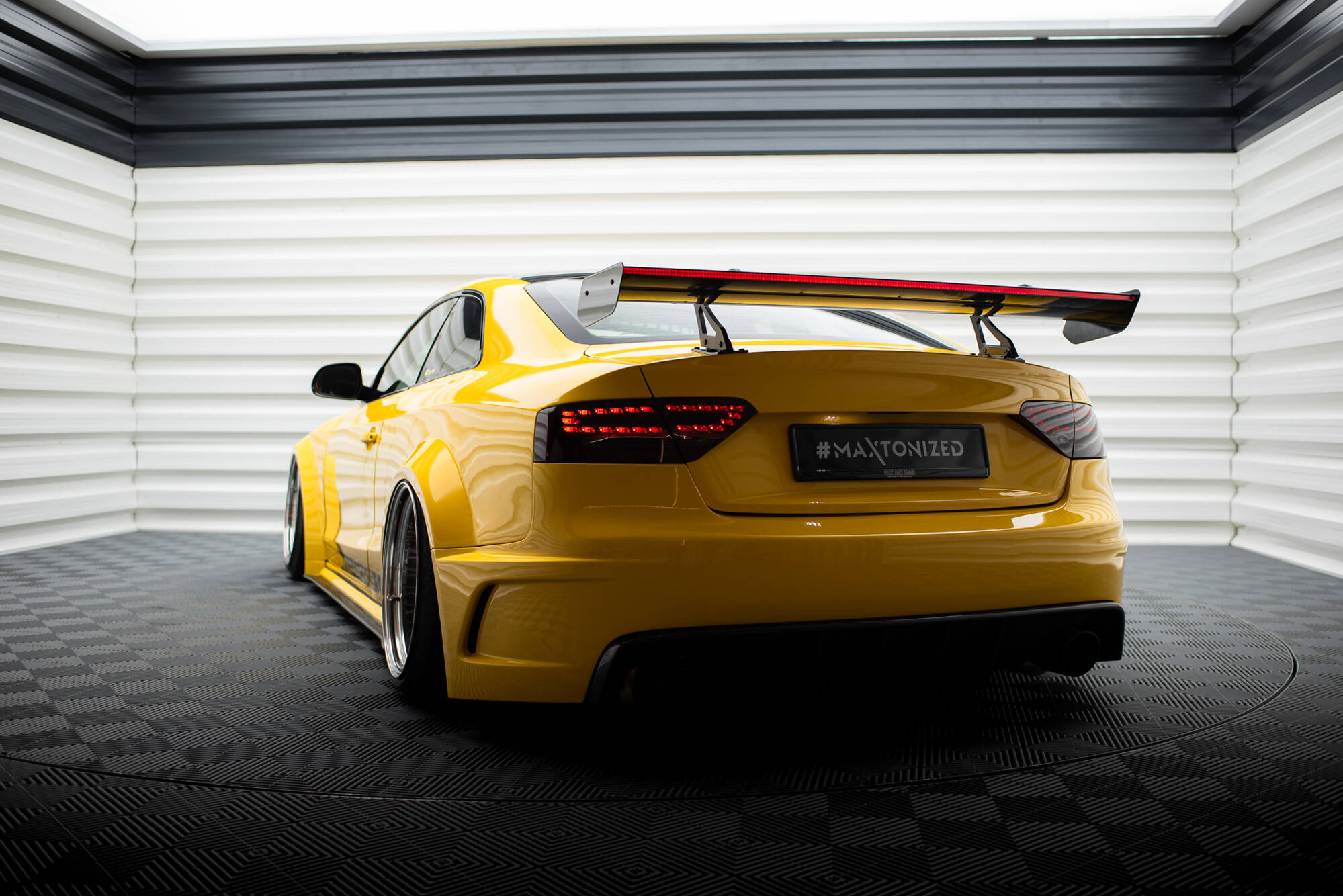 CARBON SPOILER WITH UPPER SWAN MOUNTING + LED SUITABLE FOR AUDI A5 COUPE 8T – MAXTON DESIGN - 9