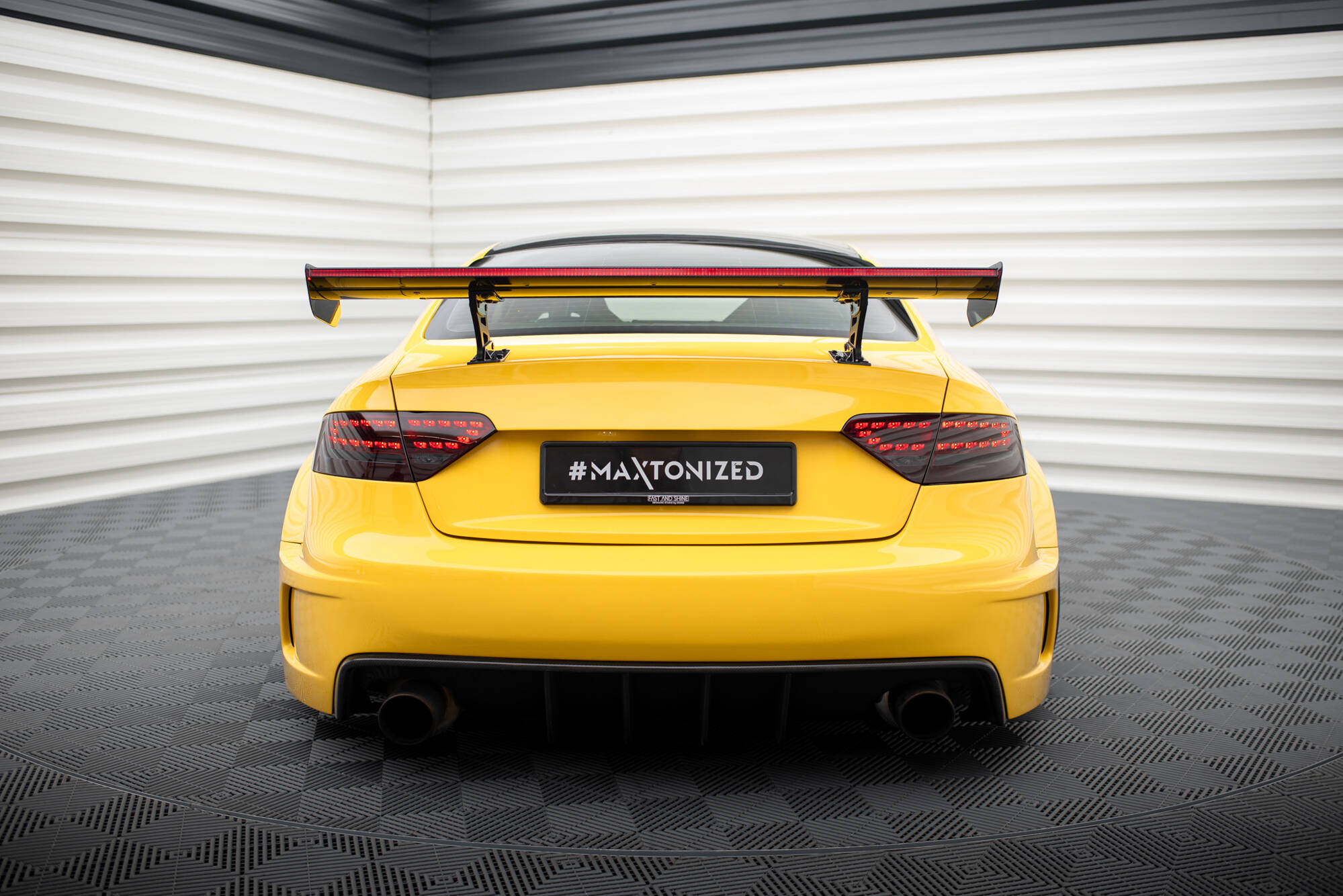 CARBON SPOILER WITH INTERNAL BRACKETS UPRIGHTS + LED SUITABLE FOR AUDI A5 COUPE 8T – MAXTON DESIGN - 22