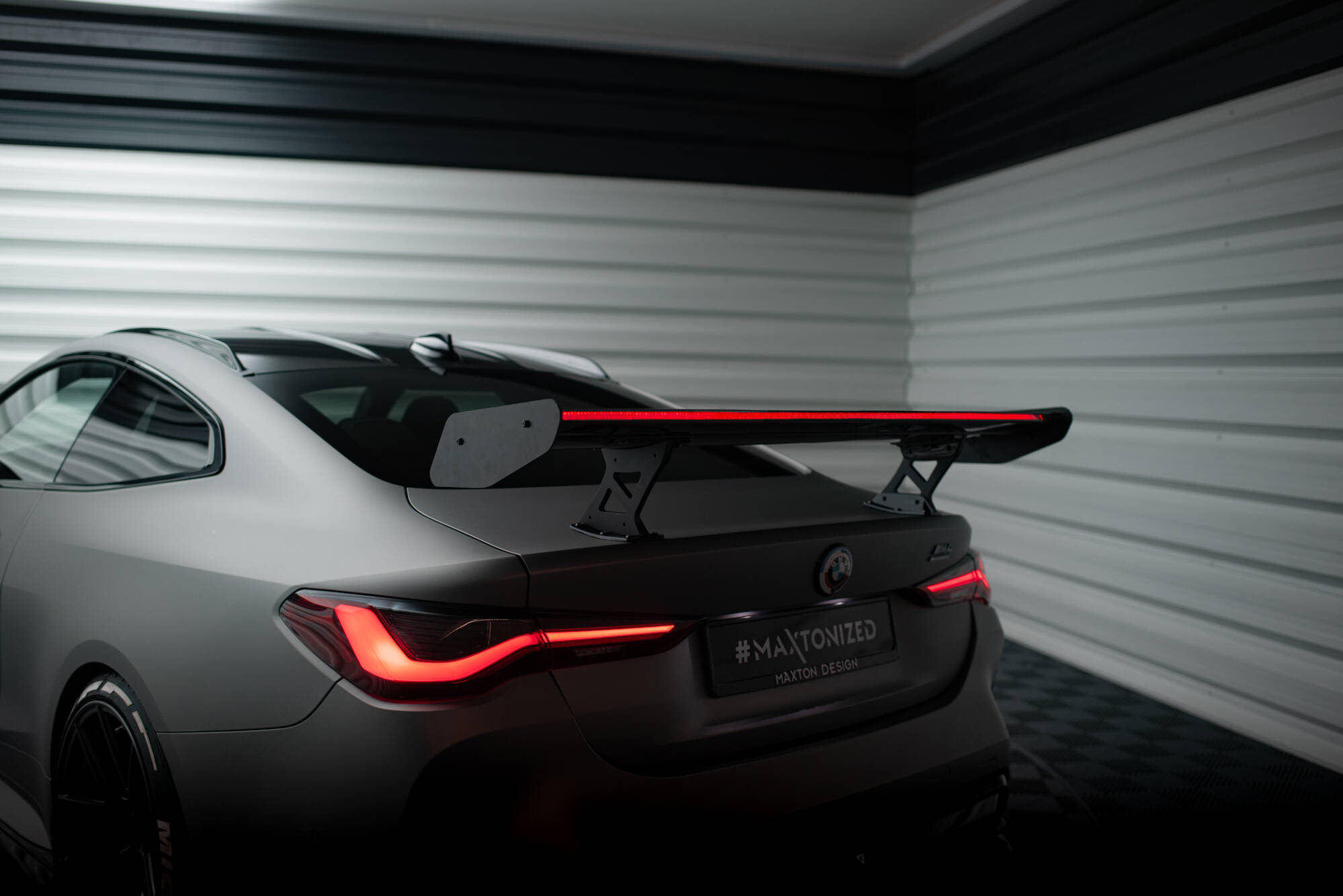 CARBON SPOILER WITH INTERNAL BRACKETS UPRIGHTS + LED SUITABLE FOR BMW M4 G82 / G82 FACELIFT / M440I / 4 M-PACK G22 / G22 FACELIFT – MAXTON DESIGN - 17