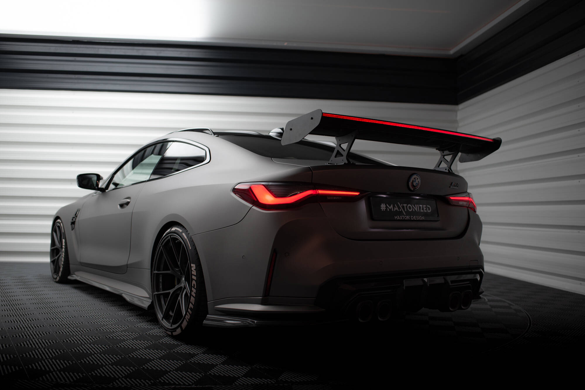 CARBON SPOILER WITH INTERNAL BRACKETS UPRIGHTS + LED SUITABLE FOR BMW M4 G82 / G82 FACELIFT / M440I / 4 M-PACK G22 / G22 FACELIFT – MAXTON DESIGN - 20
