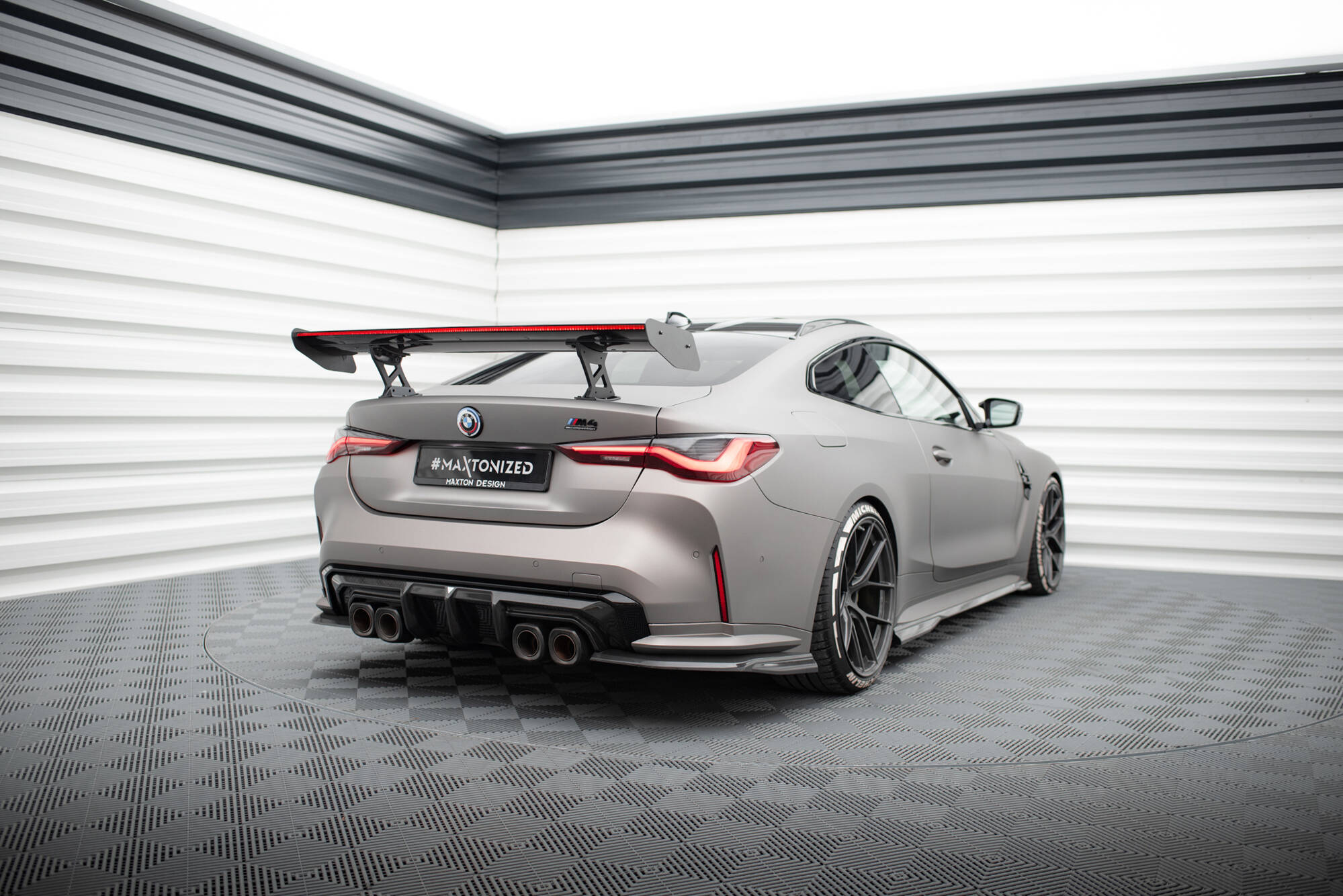 CARBON SPOILER WITH INTERNAL BRACKETS UPRIGHTS + LED SUITABLE FOR BMW M4 G82 / G82 FACELIFT / M440I / 4 M-PACK G22 / G22 FACELIFT – MAXTON DESIGN - 10